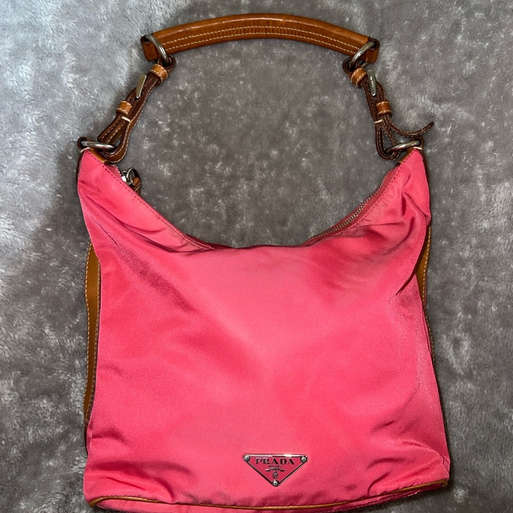 Pink/Coral colored Prada handbag medium